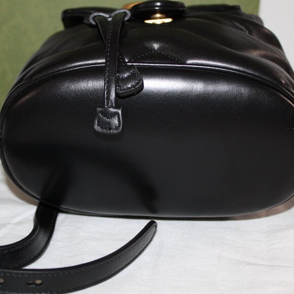 NWOT Gucci Chevron Leather GG Marmont Backpack Shoulder Bag Top Chain Handle - Picture 4 of 12